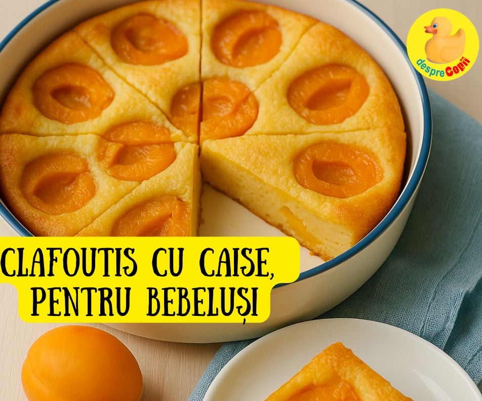Clafoutis cu caise fara zahar - reteta pentru bebelusi